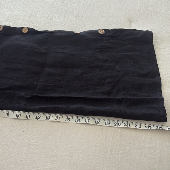 NEW SHYLOH BLACK LINEN PANTS WITH BUTTONS - Picture 12 of 12